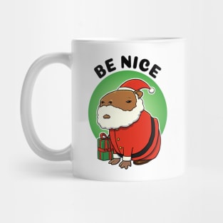 Be Nice Capybara Santa Mug